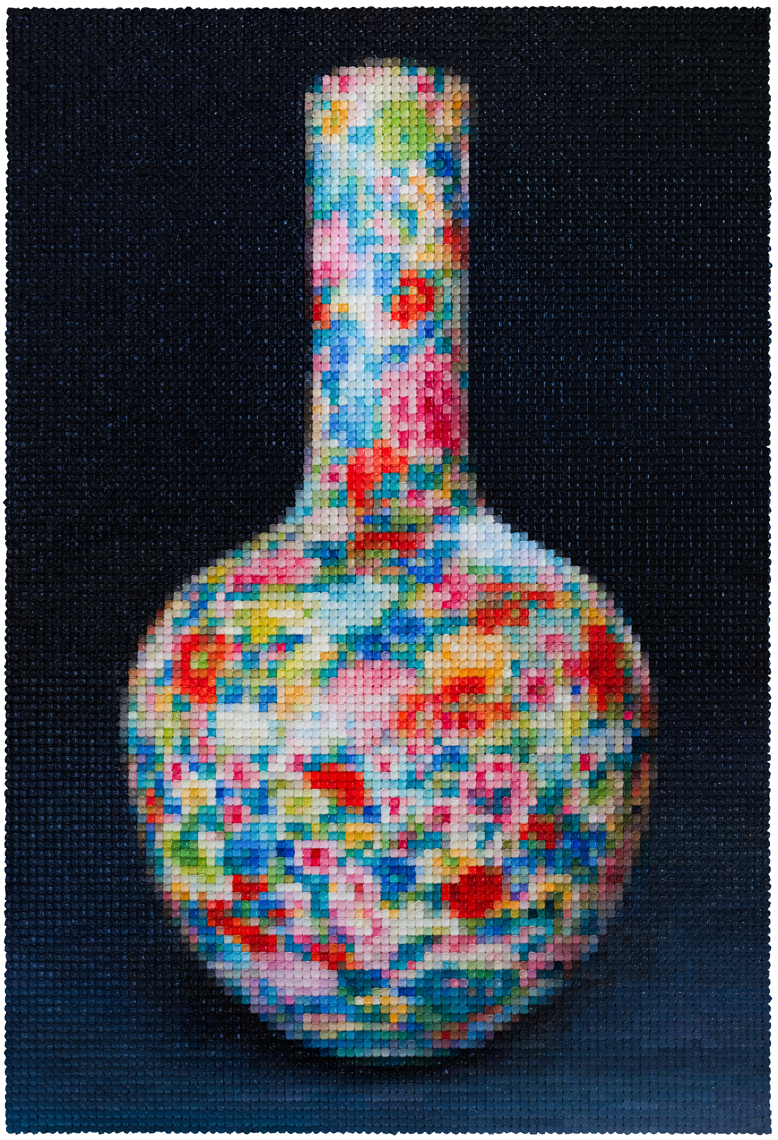 百花不落地天球瓶 / Vase of the Qing Dynasty — Stone Chun Shi 石村