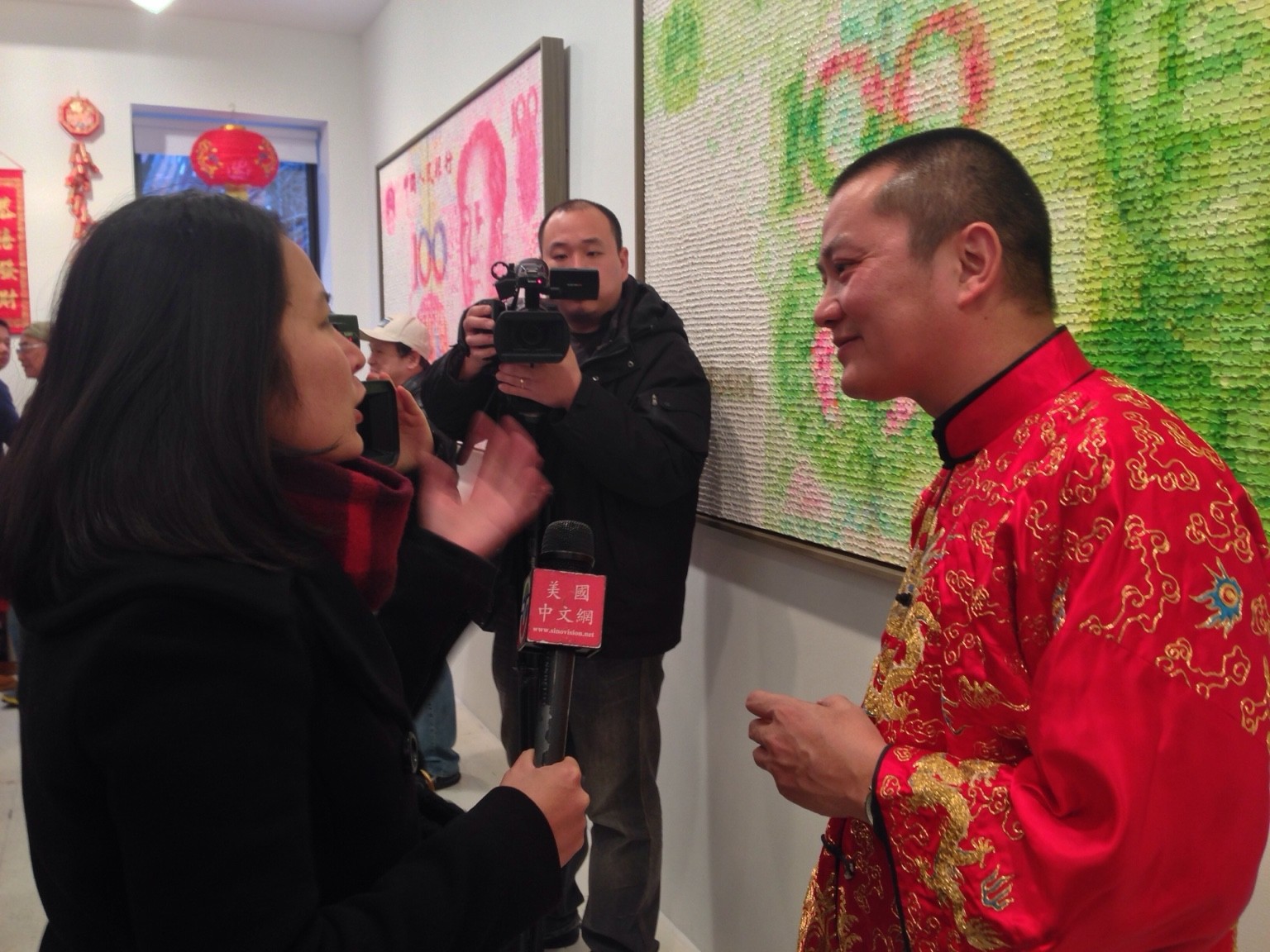 Stone Chun Shi interviewed at the exhibition