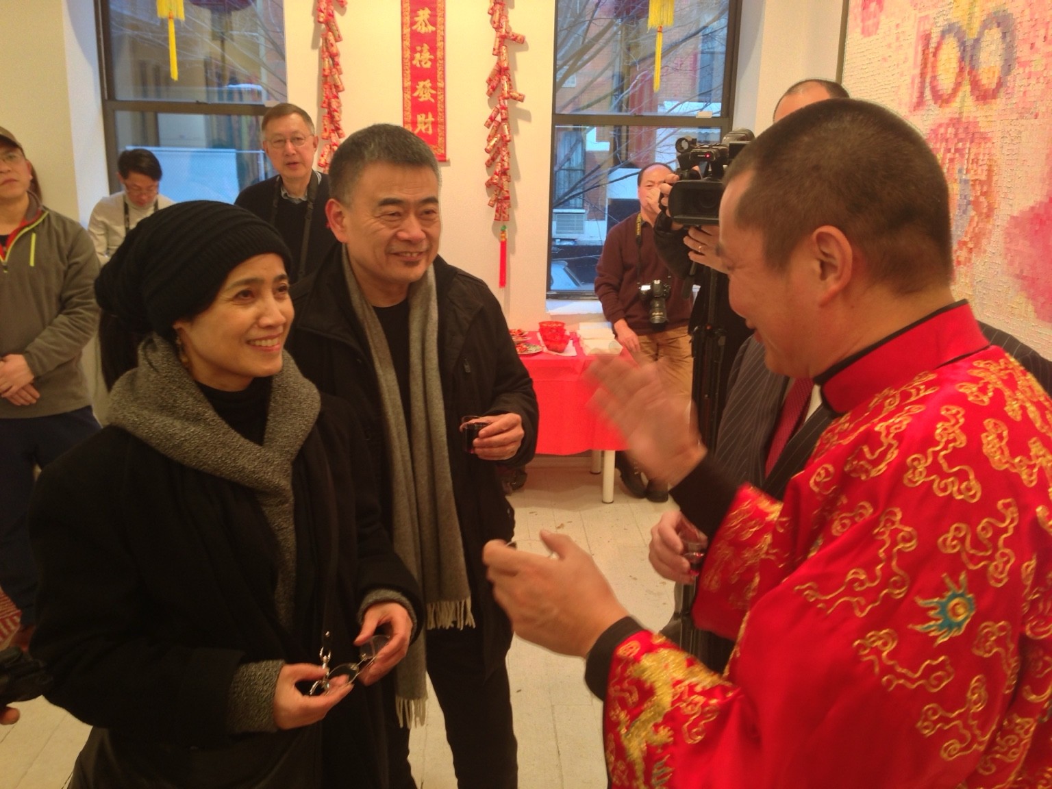Conversations at the opening